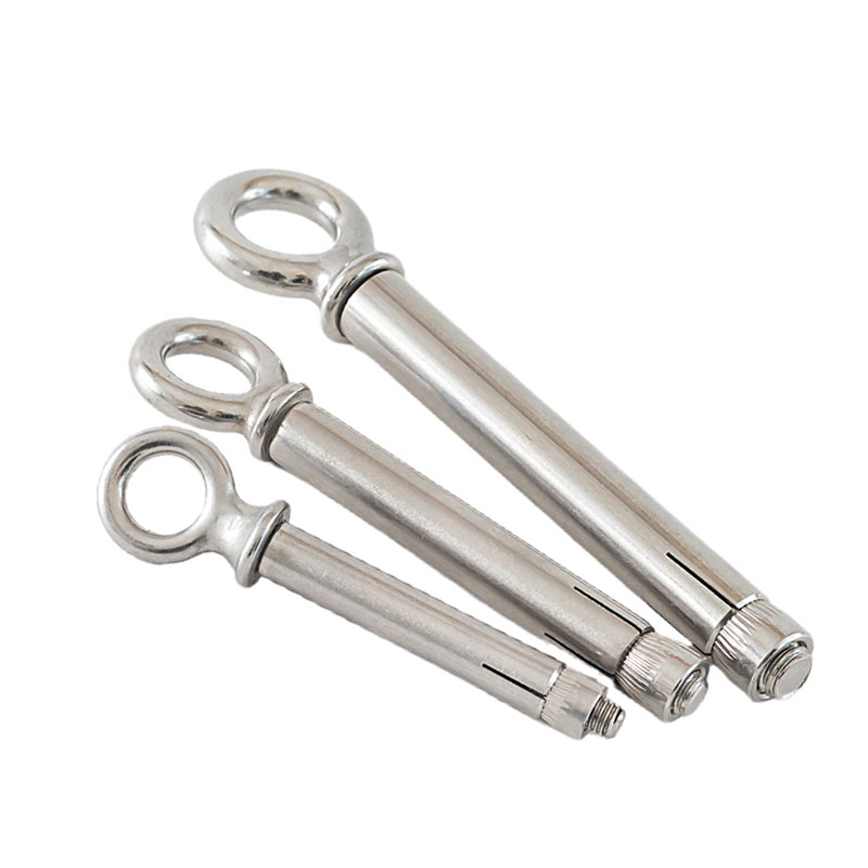 304一体式吊环膨胀螺丝挂钩加长带圈吊环膨胀螺栓拉爆M6M8M10M12