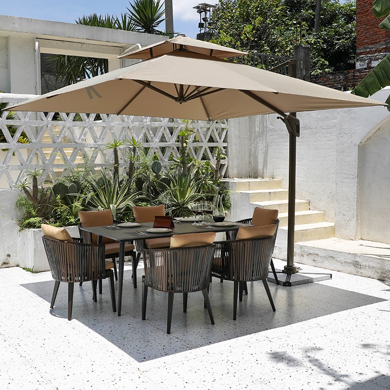 户外桌椅别墅花园休闲庭院商用外摆露台藤椅组合家具室外藤编桌椅