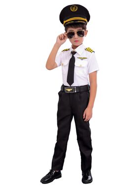 儿童马甲机长服男女童空姐飞行员制服少儿航空摄影飞机师表演服装
