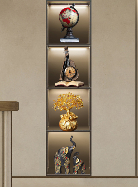 新中式客厅办公室酒柜玄关高端大气摆件轻奢工艺品装饰品摆件