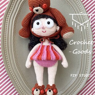 FZF手作丝丝小姐动物头套系列钩针玩偶材料包DIY钩织非成品