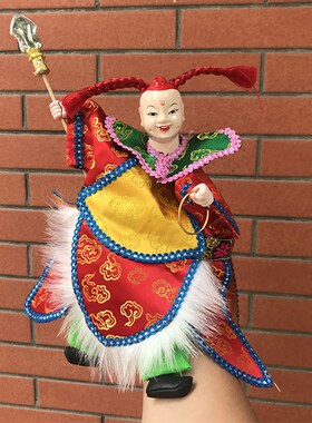 掌上玩偶红孩儿 儿童布袋木偶 漳州木偶幼儿园孩子表演