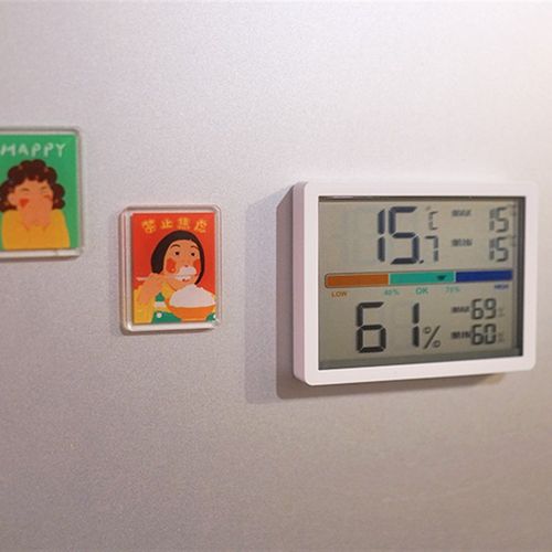 朴房 磁吸可站立智能温度计家用室内湿度检测仪霜山气温显示器1