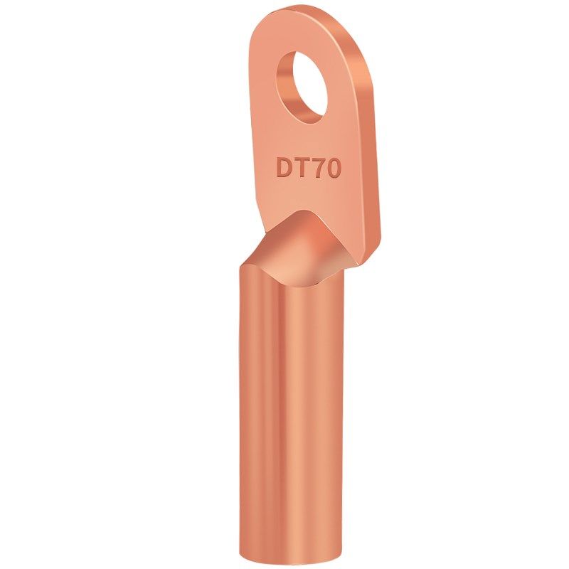 国标DT铜鼻子紫铜接线端子纯铜线耳冷压接线端子25/50/70/90平方