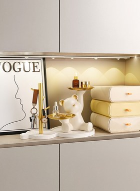 入户玄关收纳盒装饰家居饰品摆件进门口鞋柜钥匙抽屉置物架摆设