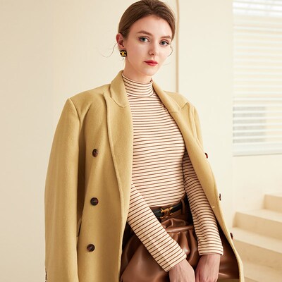半高领双面德绒打底衫女春秋内搭2025新款磨毛厚加绒条纹保暖上衣
