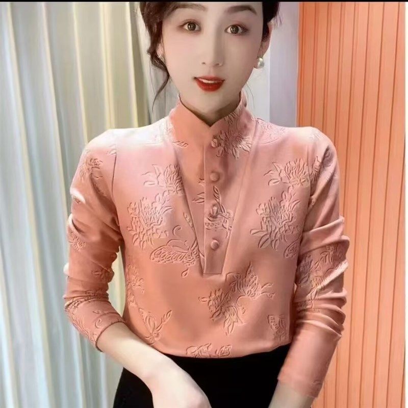 2025秋冬季新款加绒保暖打底衫女气质显瘦妈妈装时尚内搭修身上衣,女装/女士精品,大码内搭,淘宝优惠券,粉丝福利购,淘宝优惠卷