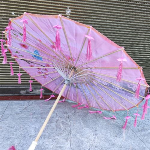 流苏花瓣舞蹈伞中国汉服拍照舞蹈装饰道具走秀演出古风旗袍工艺伞