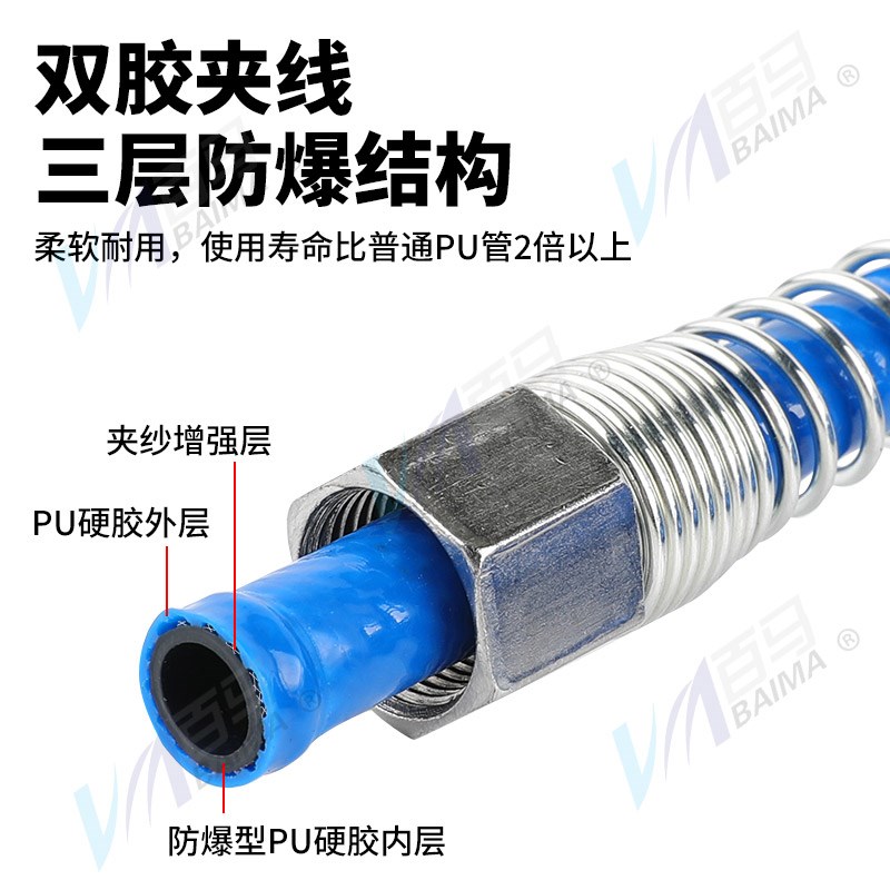 PU夹纱气管软管气泵高压风炮防爆空压机充气管8mm 10mm 12mm 14mm