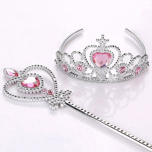 儿童皇冠发箍可爱小女孩女童魔法棒闪亮宝石仙女棒演出发饰头饰品