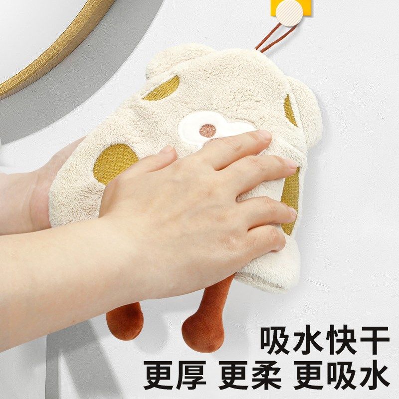 擦手巾厨房挂式可爱加厚毛巾吸水不掉毛抹布儿童卫生间卡通擦手帕,家庭/个人清洁工具,厨房擦手巾,淘宝优惠券,粉丝福利购,淘宝优惠卷