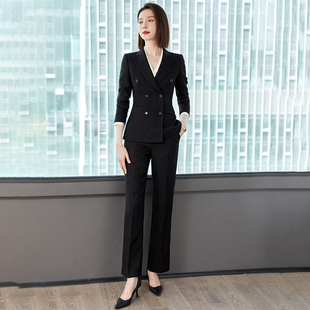 粉紫色西服外套女高级感工作服 女2023秋季 气场强大休闲西装 套装