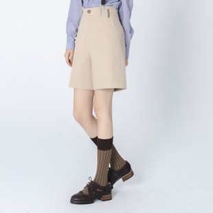 女高腰西裤 暖沙色亲肤短裤 迪哈利新款 DH223L95369D HARRY