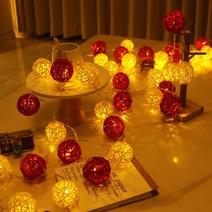 LED小彩灯闪灯串灯满天星网红房间布置卧室生日氛围灯藤球装饰灯