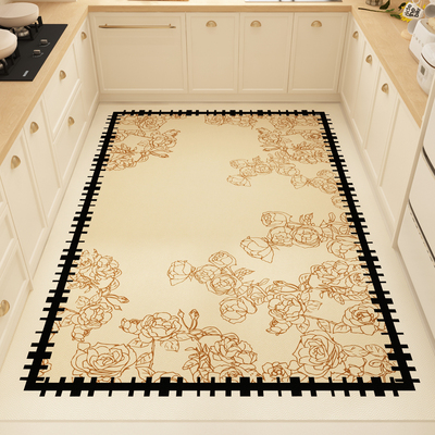 法式pvc专用厨房地垫防滑防油防水可擦免洗耐脏家用脚垫整铺地毯