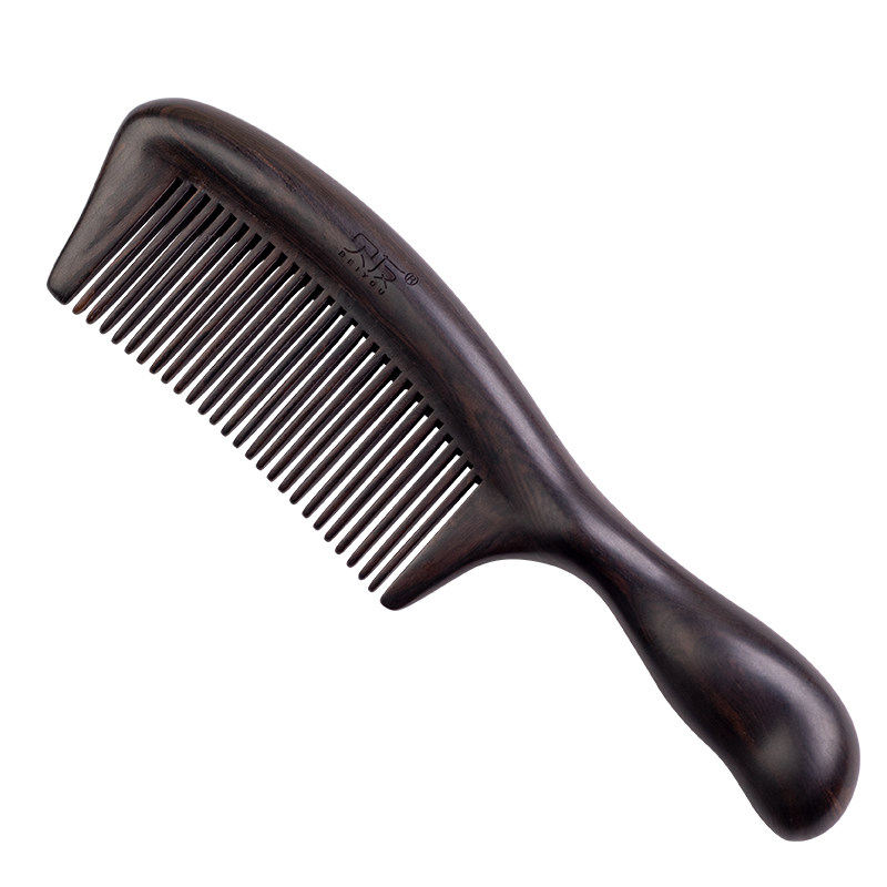 贝友黑檀木梳子女士专用长发密齿按摩梳头部头部经络家用大号礼物