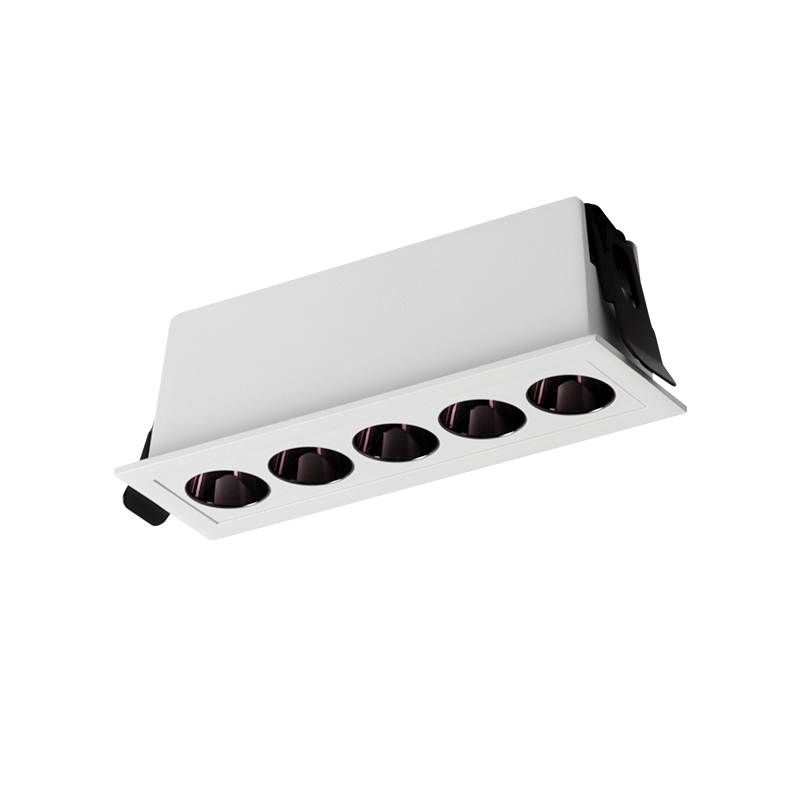 嵌入式长条射灯 led线条灯家装嵌入式防眩多头方形聚光条形格栅灯