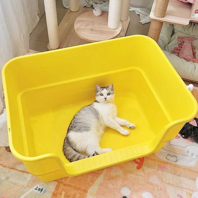 猫砂盆超大号半封闭特大号防外溅猫咪厕所巨型巨大80cm大黄油缅因