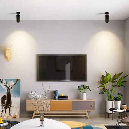 深防眩明装射灯COB客厅无吊顶网红小山丘无主灯设计led射灯吸顶式