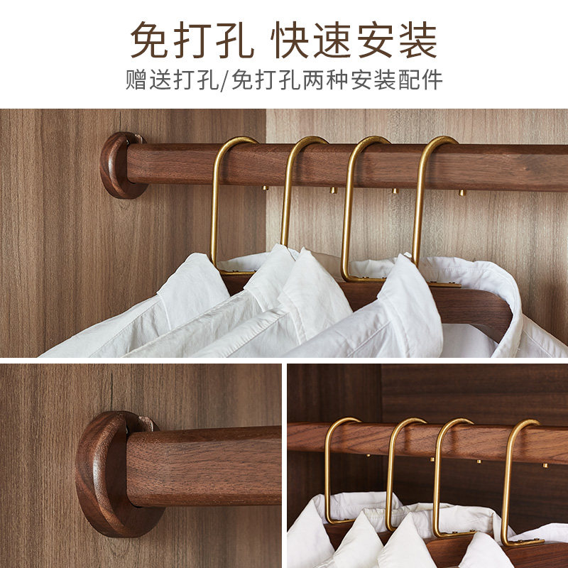 免打孔衣柜杆改造挂衣杆收纳衣架内托通杆横梁定制悬挂实木晾衣杆,基础建材,衣杆,淘宝优惠券,粉丝福利购,淘宝优惠卷