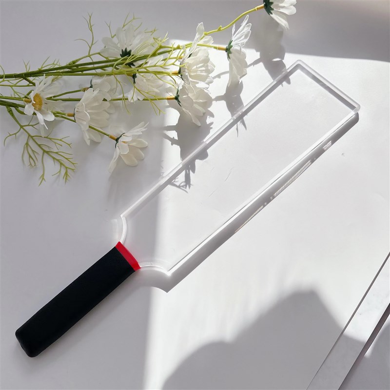 亚克力戒尺教师专用教鞭高端透明板子家用加厚高硬度手板防滑手柄