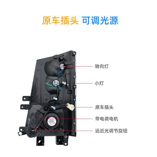 重汽豪沃轻卡全LED大灯总成HOWO悍将统帅追梦前组合大灯透镜改装