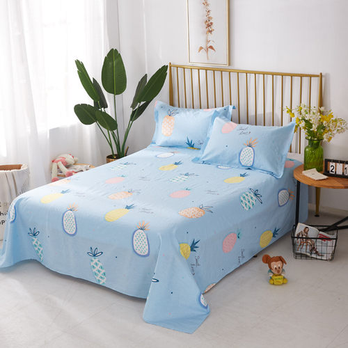 定做纯棉床单单件双人炕3米大炕3.5加大榻榻米4.5m全棉斜纹三件套