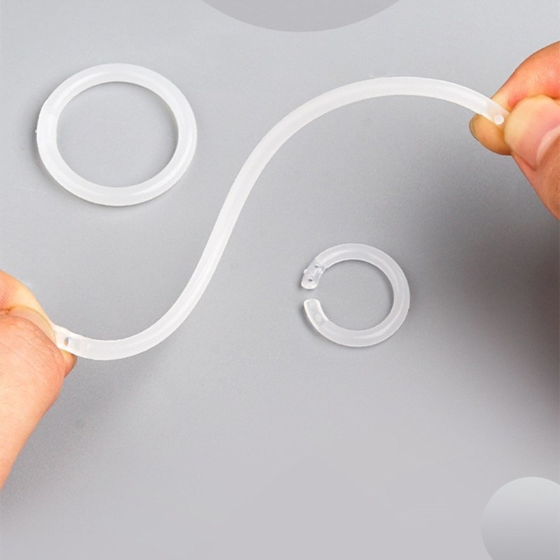 塑料活页装订环胶圈开口环书圈彩色活页本封面卡扣环卡片扣环打孔