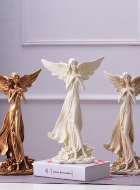 欧式女神人物雕塑天使小摆件创意家居客厅装饰品电视柜酒柜艺术品