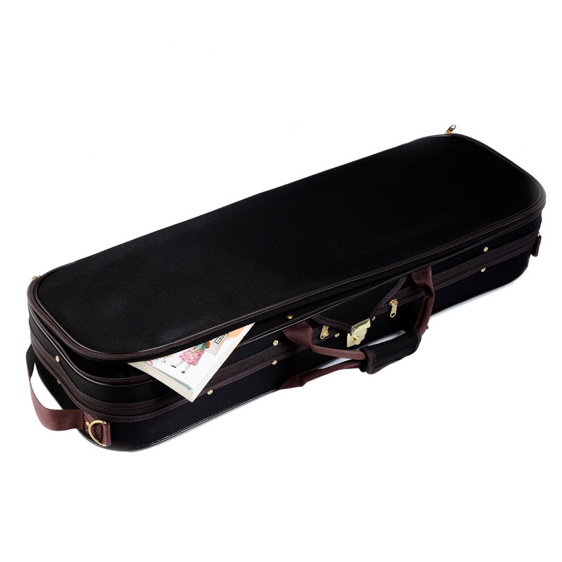 高档轻提双肩背抗压防水小提琴盒子4/4带湿度计背带遮琴布包邮