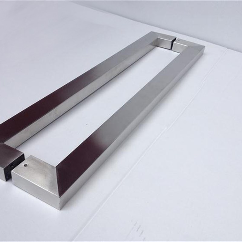 拉丝不锈钢方管拉手防滑加厚扶手白钢玻璃门拉手大门木门铁门把手