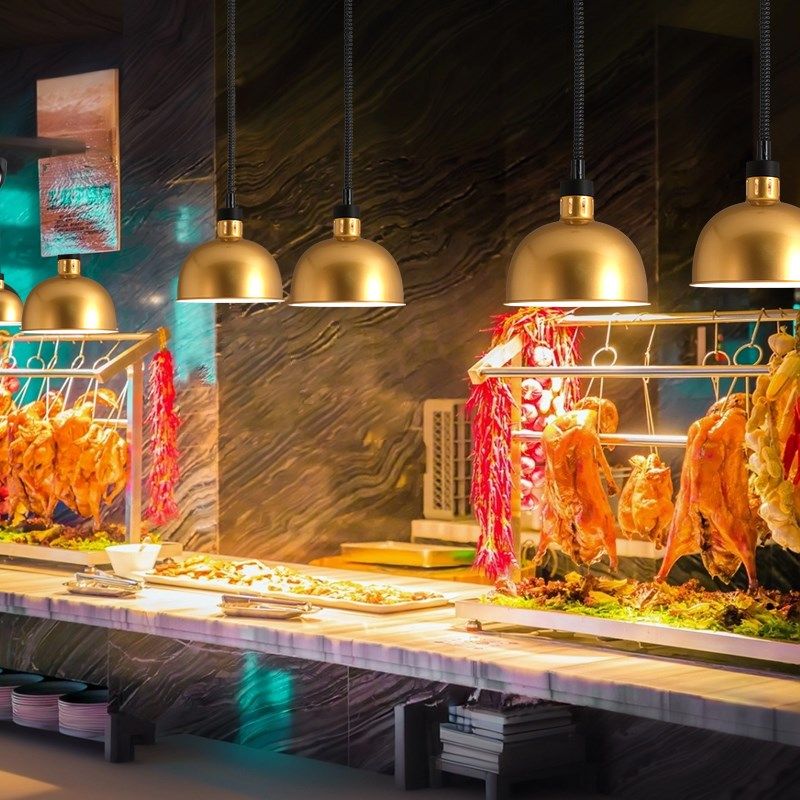 食品保温加热灯餐厅干货防潮快餐店餐饮升降自助餐炸货伸缩吊灯,家装灯饰光源,酒店/宴会厅/餐饮吊灯,淘宝优惠券,粉丝福利购,淘宝优惠卷