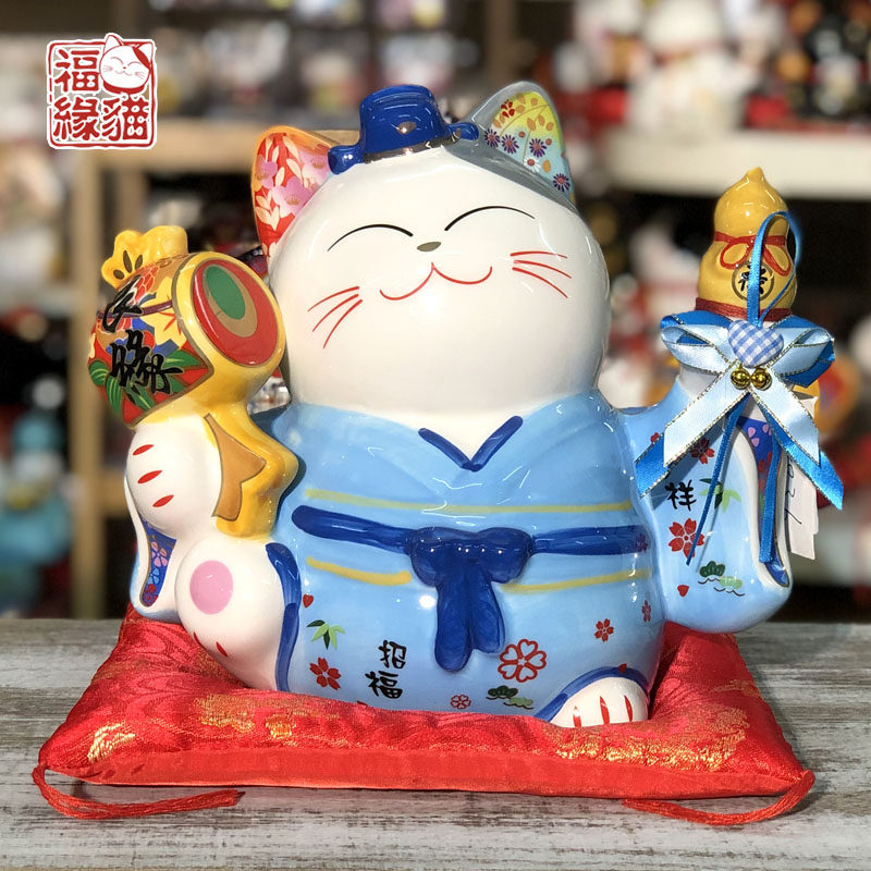 闺蜜结婚礼物幸福良缘招财猫婚庆婚房装饰摆件新婚创意礼品福缘猫