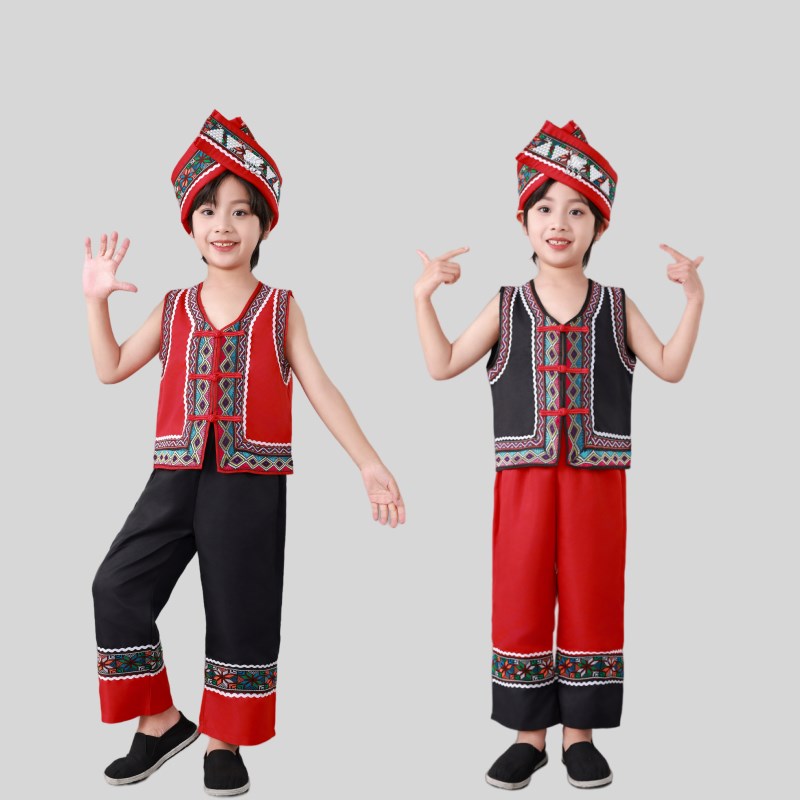 六一少数民族服装儿童夏季五十六个民族服装儿童傣族服装男童新款