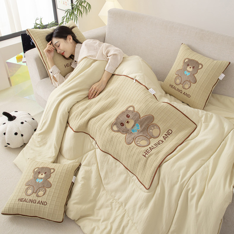 抱枕被子两用二合一汽车午休折叠高端夏季空调被靠枕车用毯子枕头