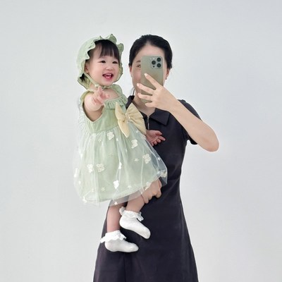 女宝宝连衣裙夏季2024新款女童公主裙婴儿超萌网纱吊带一周岁裙子