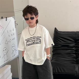 韓版 男童夏季 薄款 上衣三色短袖 兒童潮酷透氣簡約男孩痞帥寬松純棉