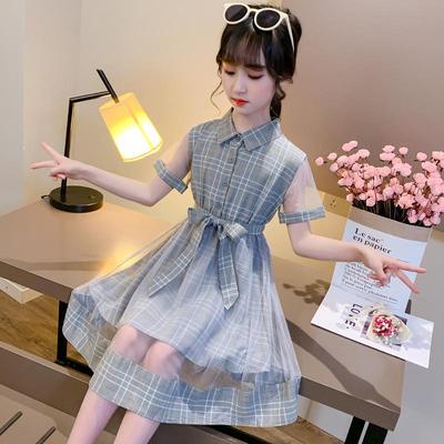 女童连衣裙夏季儿童裙子雪纺2025新款洋气中长款女孩短袖公主裙潮