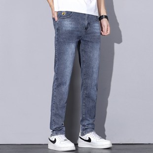 干活穿的裤子男上班宽松耐磨弹力秋季防撕裂牛仔工作服劳保工作裤