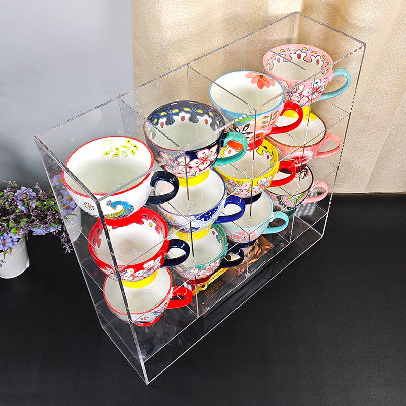 亚克力透明杯架茶杯具桌面收纳架小型博古架茶壶多宝阁马克杯格架,商业/办公家具,桌面展架/摆台展架,淘宝优惠券,粉丝福利购,淘宝优惠卷