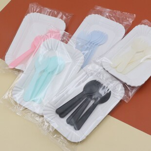 蛋糕餐盘刀叉盘套装一次性塑料餐具生日蜡烛纸盘碟子蜡烛帽子礼盒