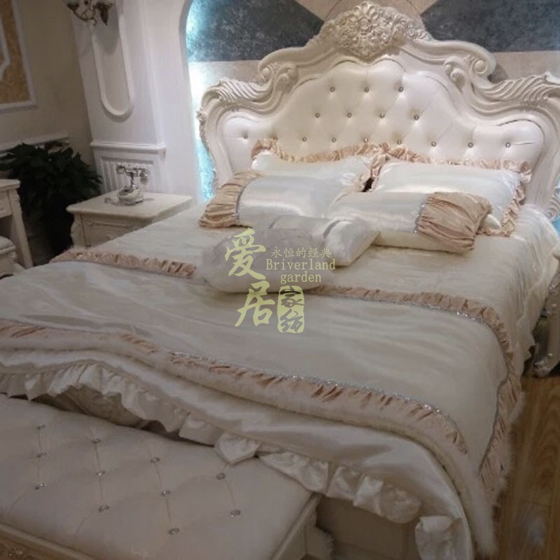 样板房床上用品套件软装法式奢华女孩房高档样板间欧式床品四件套