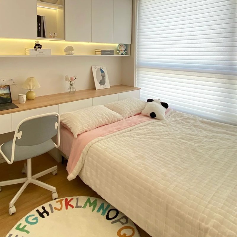 全实木榻榻米无床头床钢木静音排骨架中小户型齐边极简加粗加厚床