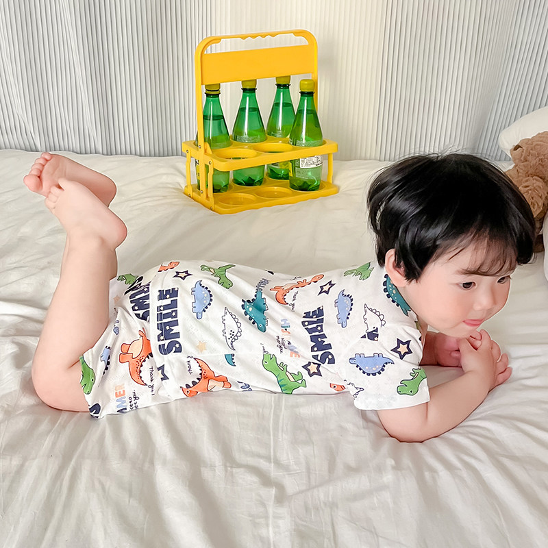 宝宝睡衣夏季婴儿童家居服薄款男童小孩短袖短裤竹纤维套装女夏天,童装/婴儿装/亲子装,家居服套装,淘宝优惠券,粉丝福利购,淘宝优惠卷