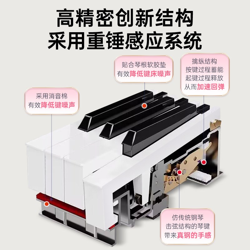 贝多辰88重锤键电钢琴立式教学家用成人儿童幼师初学专业电子钢琴