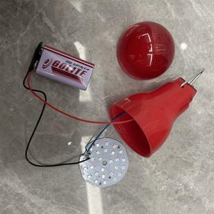 春节大门9V无线灯笼带电池LED红光小灯泡节日装饰婚庆5W家用移动