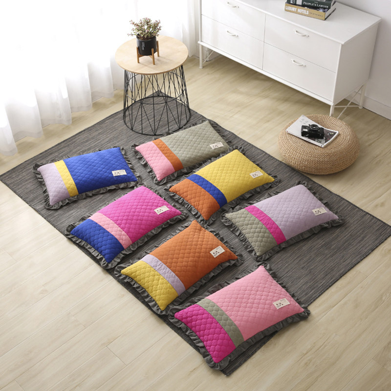 纯棉儿童高档枕套 高档双层换洗水洗棉保健枕头套 小孩学生老粗布