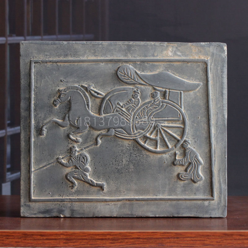 仿古汉砖西王母画像砖秦砖汉瓦做旧砖雕壁画拓片素材四川博物馆藏
