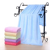 基部纯棉大毛巾柔软吸水 竹浆纤维成人酒店洗澡浴巾 竹一百 2条装