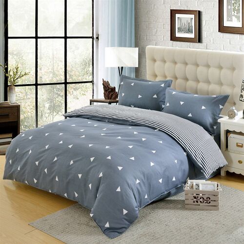 金富彩纯棉斜纹 单人床三件套 被套床单枕套 全棉双人床四件套